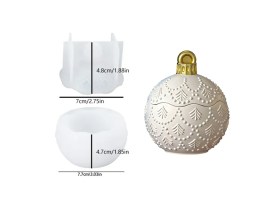 Molde silicona esfera Navidad con tapa decorada 